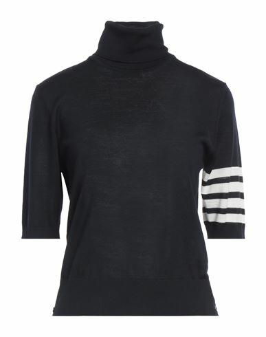 Thom Browne Woman Turtleneck Midnight blue Virgin Wool, Polyamide Cover