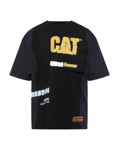 Heron Preston Man T-shirt Black Cotton, Polyester Cover