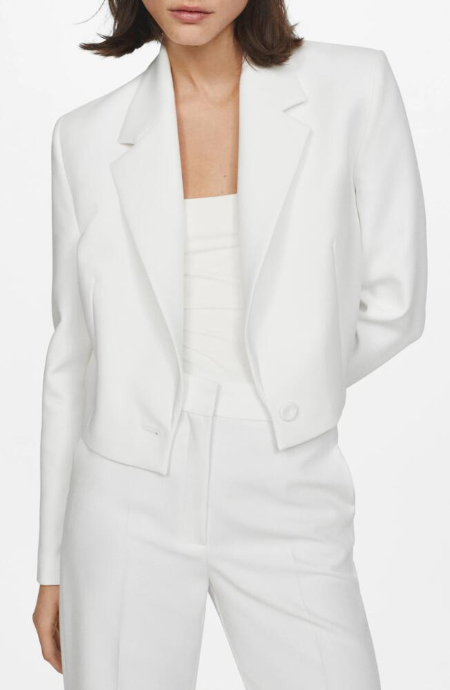 MANGO Monaco Blazer in White Cover