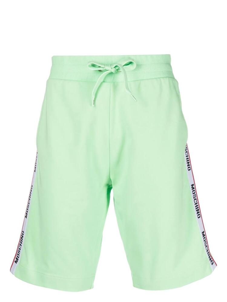 Moschino logo-panel lounge shorts - Green Cover