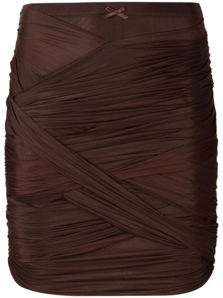 Alexander Wang ruched draped skirt - Brown Cover