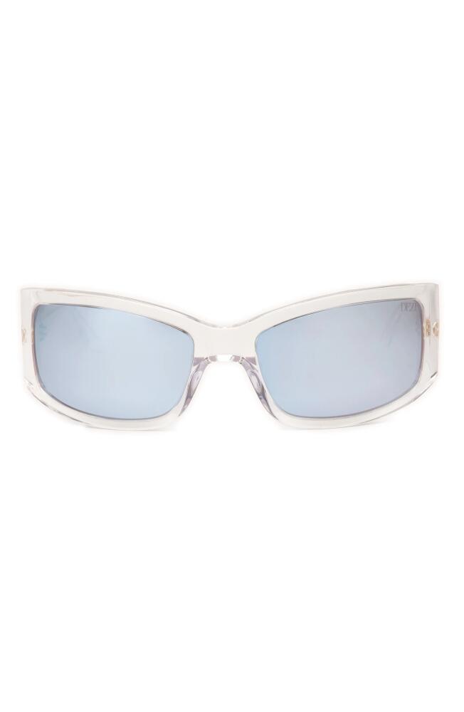 DEZI x Monet Montay 61mm Shield Sunglasses in Icy /Silver Chrome Cover