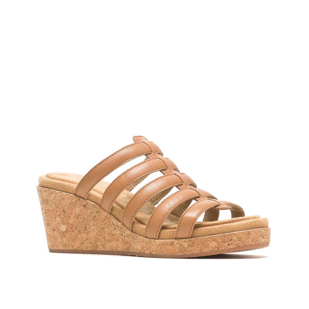 Hush Puppies Willow Fisherman Wedge Sandal | Women's | Deep Beige Cover