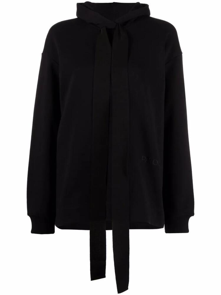 Patou funnel-neck graphic hoodie - Black Cover