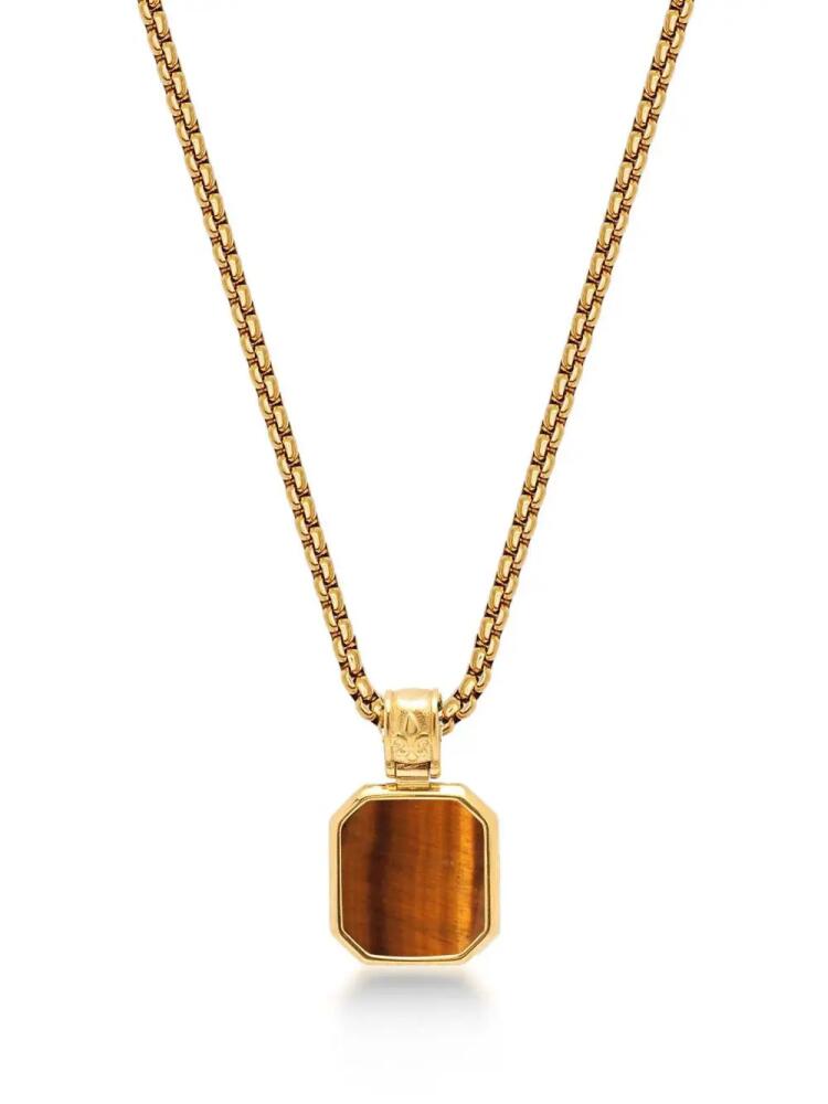 Nialaya Jewelry tiger eye-pendant chain necklace - Gold Cover