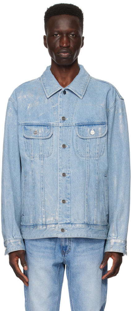 WOOYOUNGMI Blue & Silver Film Denim Jacket Cover