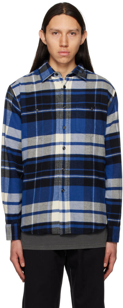 Noah Navy Lightweight Plaid Flannel Cover