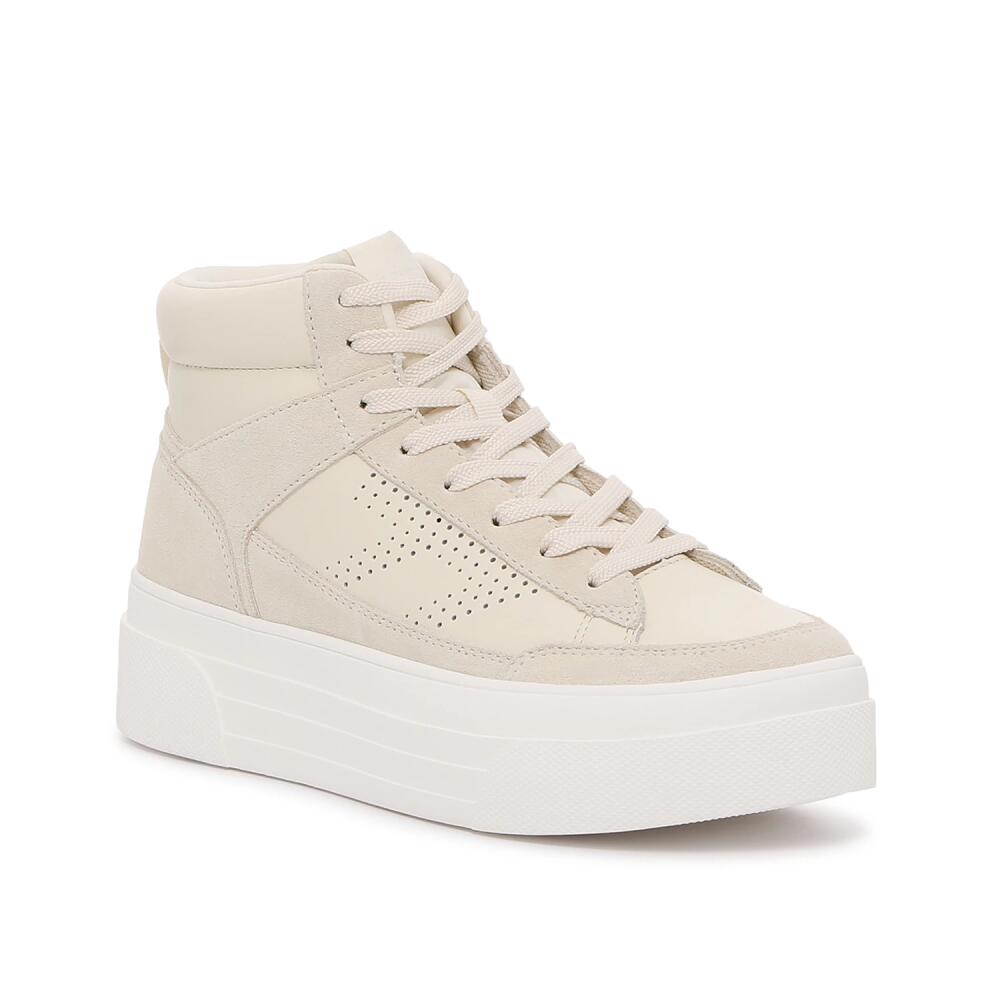 Le TIGRE Midtown Platform HighTop Sneaker | Women's | Beige/White Platform Cover