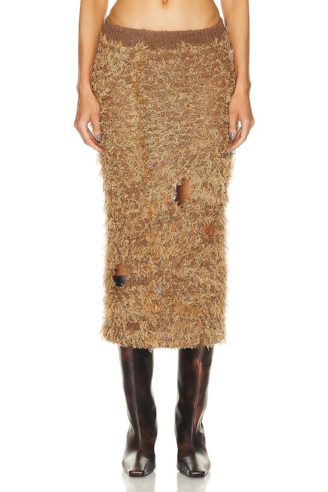 Acne Studios Fuzzy Skirt in Brown Cover