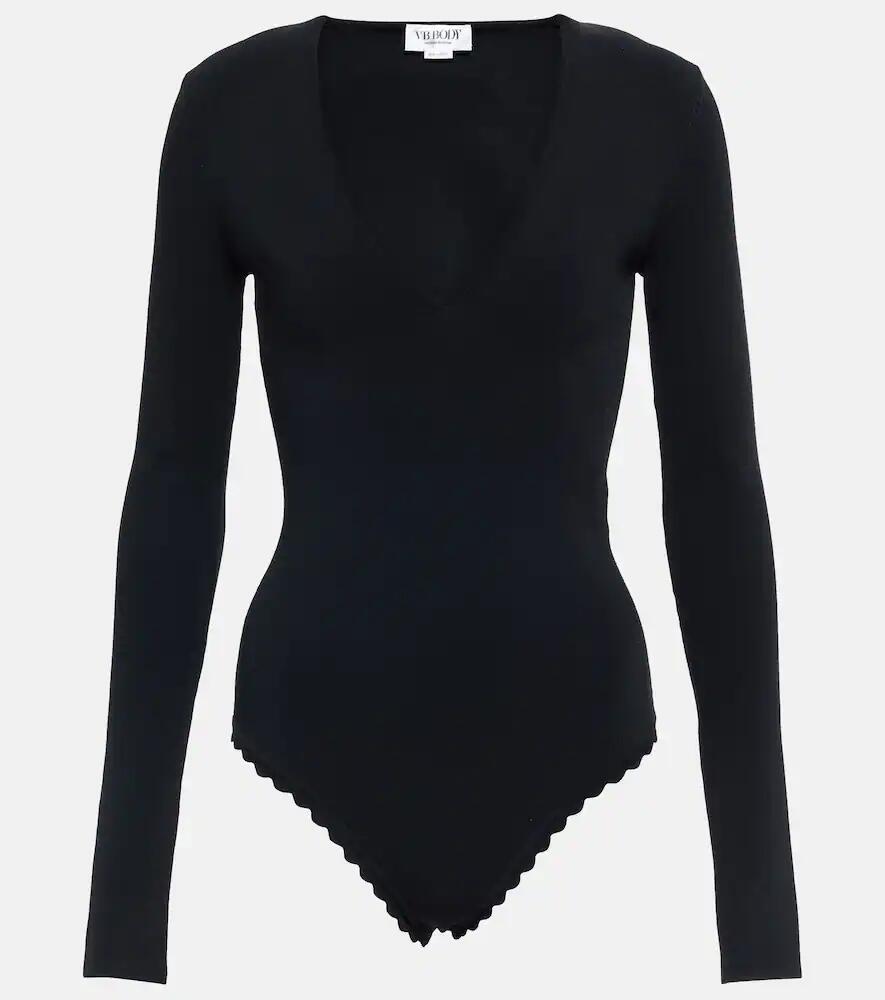 Victoria Beckham Long-sleeve V-neck bodysuit Cover