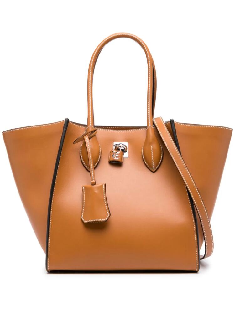 Ermanno Scervino Maggie leather tote bag - Brown Cover