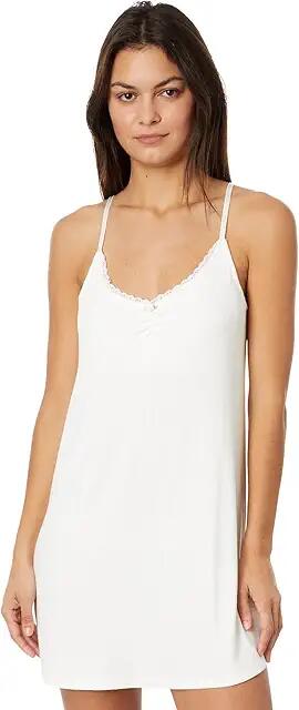 P.J. Salvage Pointelle Hearts Chemise with Shelf Bra (Ivory) Women's Pajama Cover