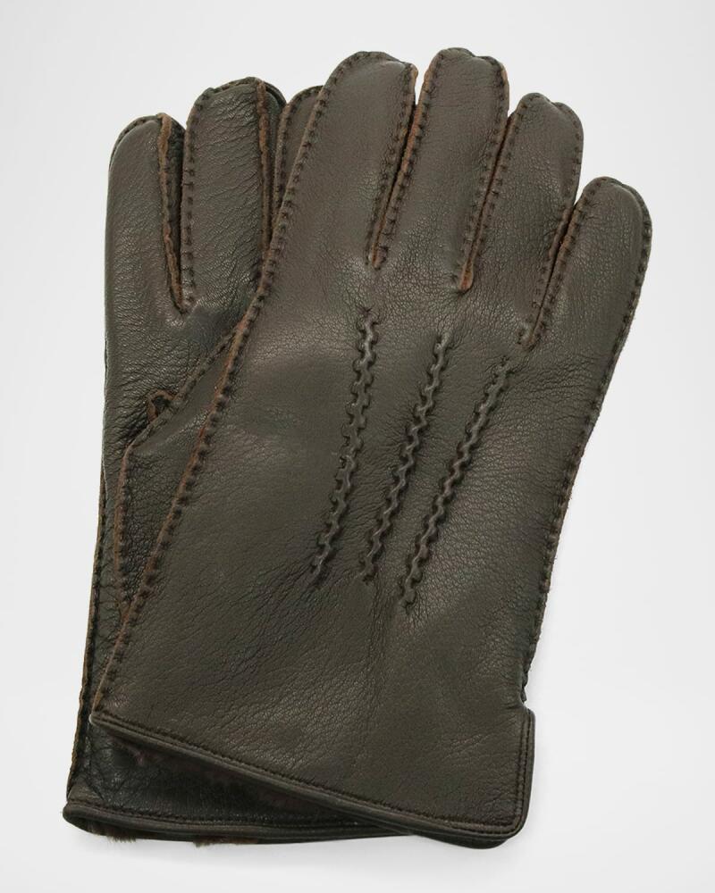 Portolano Men's Deerskin Leather Gloves Cover