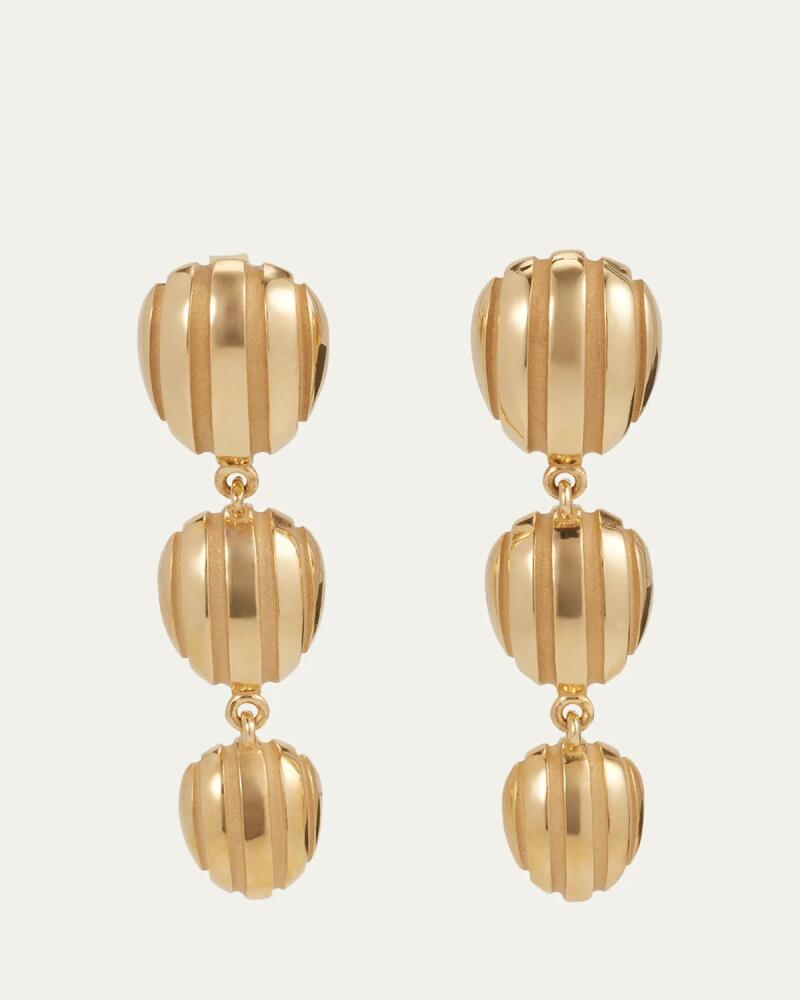 Pamela Zamore 18K Yellow Gold EOS Triple Egg Earrings Cover