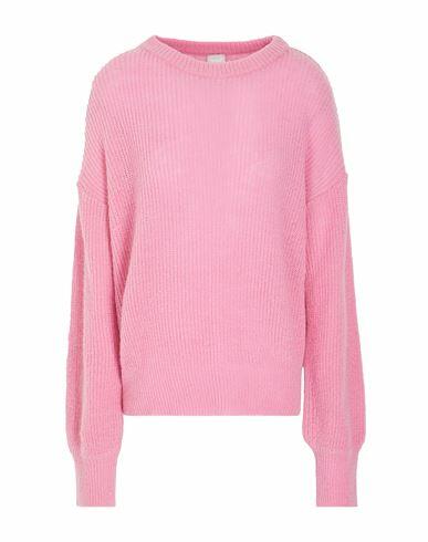 8 By Yoox Lurex Knit Puff-sleeve Sweater Woman Sweater Pink Acrylic, Polyamide, Wool, Mohair wool Cover