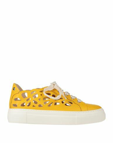 Agl Woman Sneakers Yellow Cowhide Cover