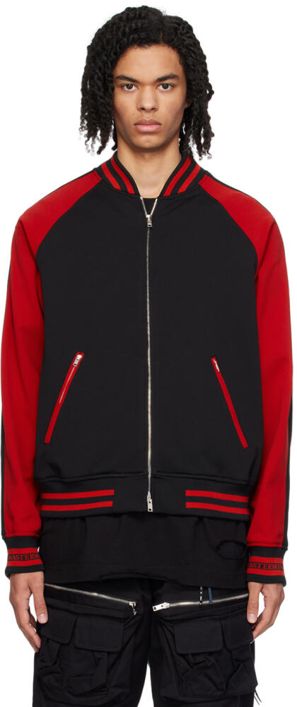 MASTERMIND WORLD Black & Red Embroidered Bomber Jacket Cover