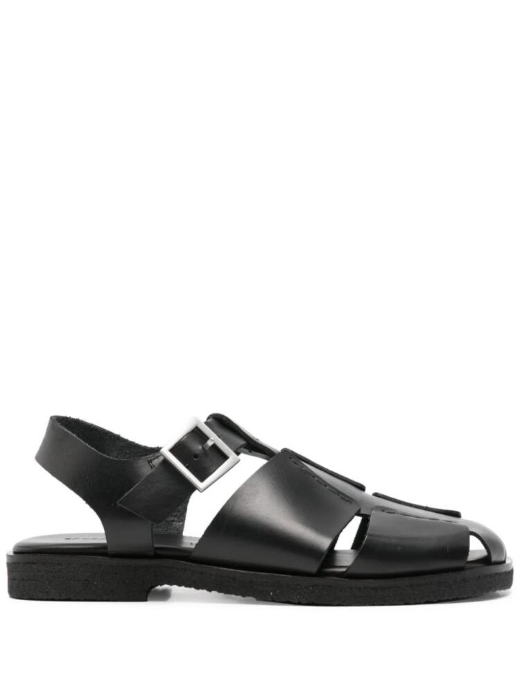 SANDRO caged leather sandals - Black Cover