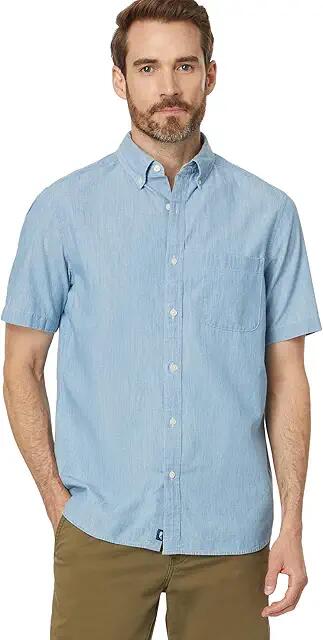 Vineyard Vines Chambray Short Sleeve Shirt (Coastline) Men's Jacket Cover