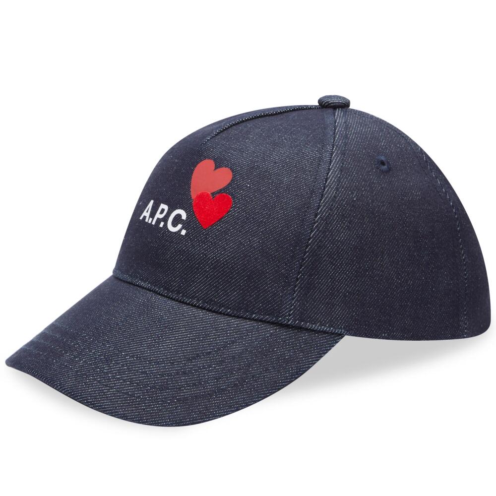 A.P.C. Women's Valentines Logo Cap in Blue Cover