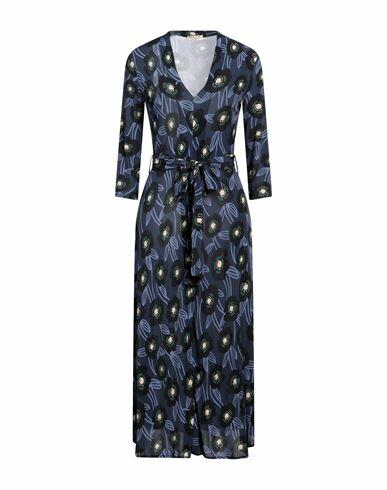 Siyu Woman Midi dress Navy blue Viscose, Elastane Cover