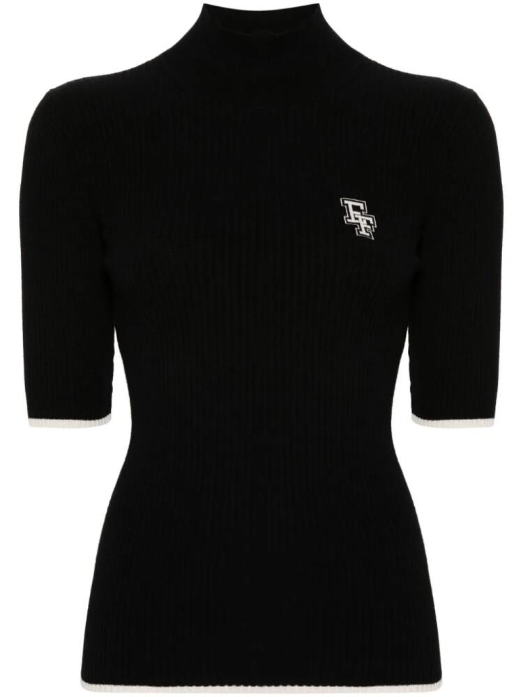 Elisabetta Franchi turtleneck knitted top - Black Cover