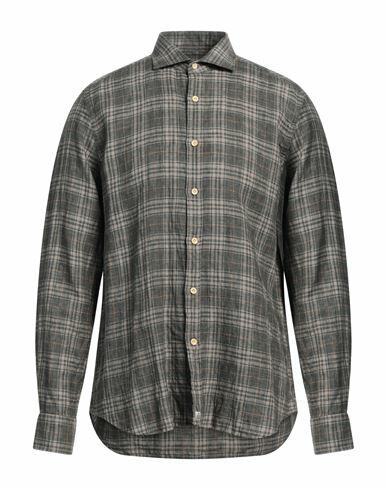 Sonrisa Man Shirt Military green Linen Cover