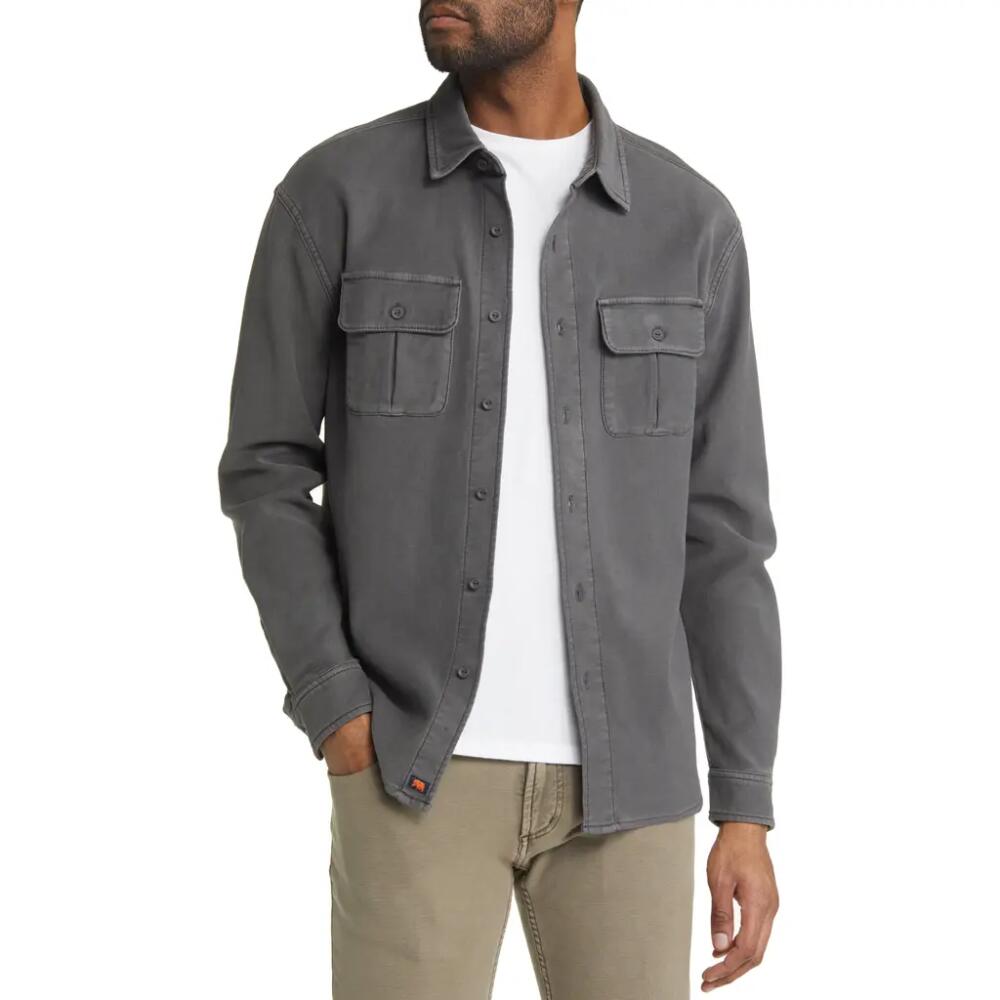 The Normal Brand Tailored Terry Shirt Jacket in Steel Cover