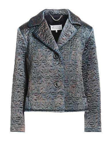 Maison Margiela Woman Jacket Slate blue Acetate, Viscose Cover