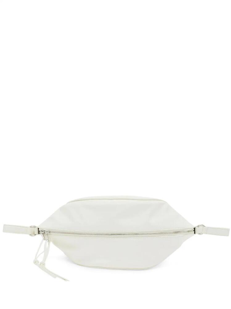 Jil Sander logo-embossed leather shoulder bag - White Cover