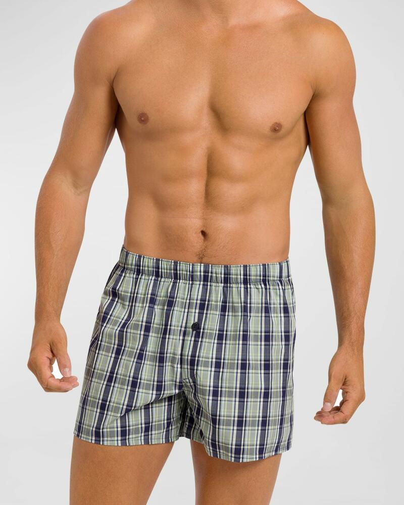 Hanro Men's Fancy Woven Cotton Boxers Cover