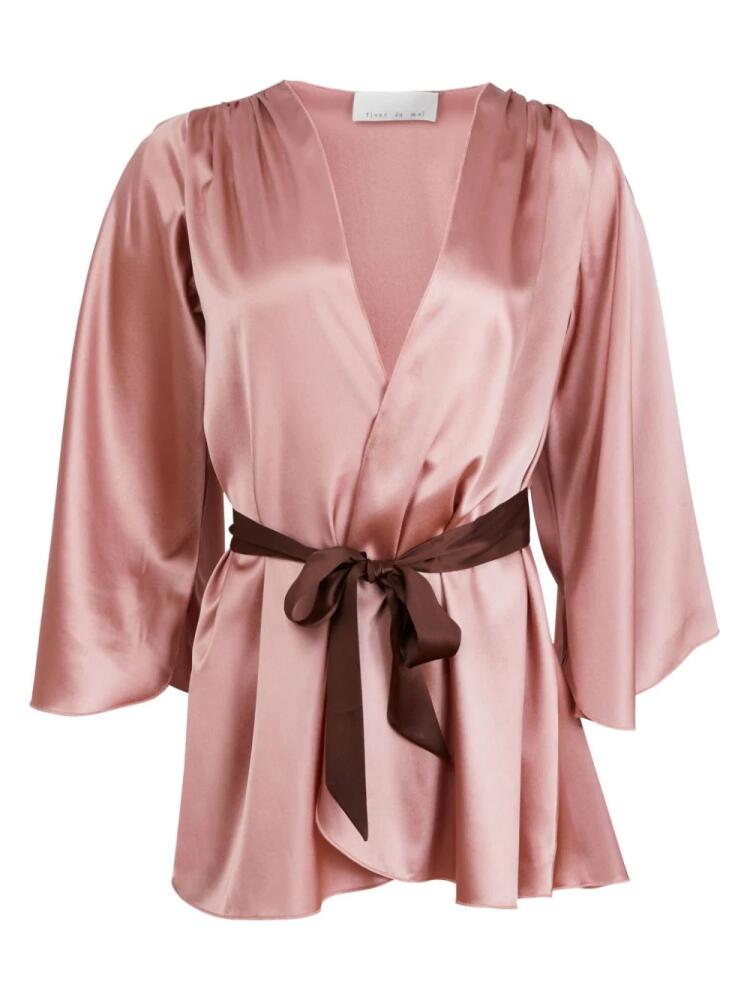 Fleur Du Mal Angel Sleeve robe - Pink Cover