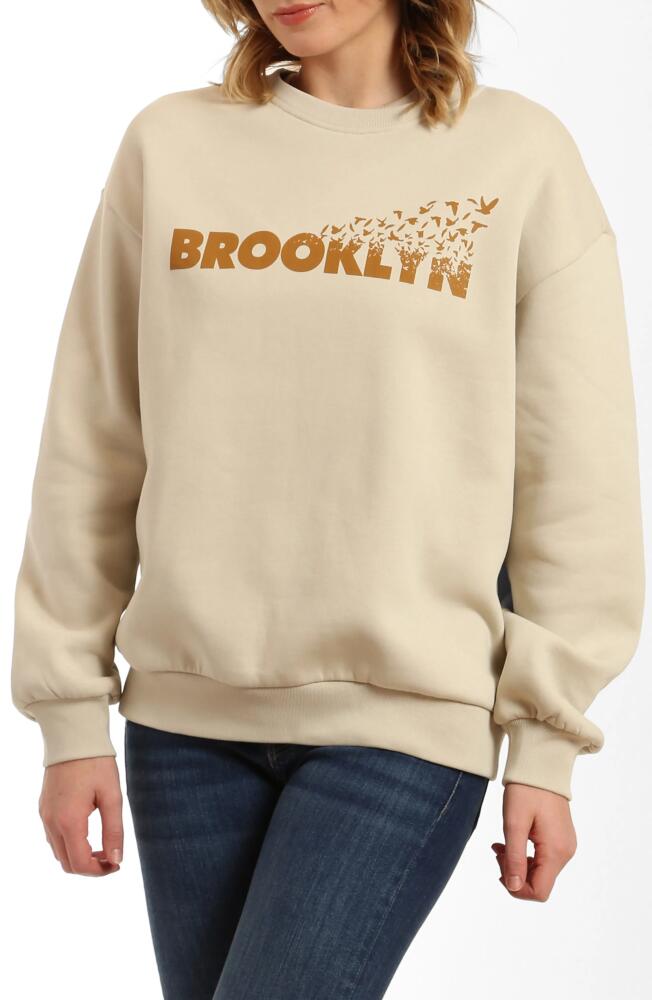 Brooklyn Industries Flight Logo Graphic Sweatshirt in Silver Birch Cover