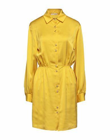 Relish Woman Mini dress Yellow Polyester Cover