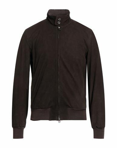 Stewart Man Jacket Brown Cotton, Soft Leather, Acetate Cover