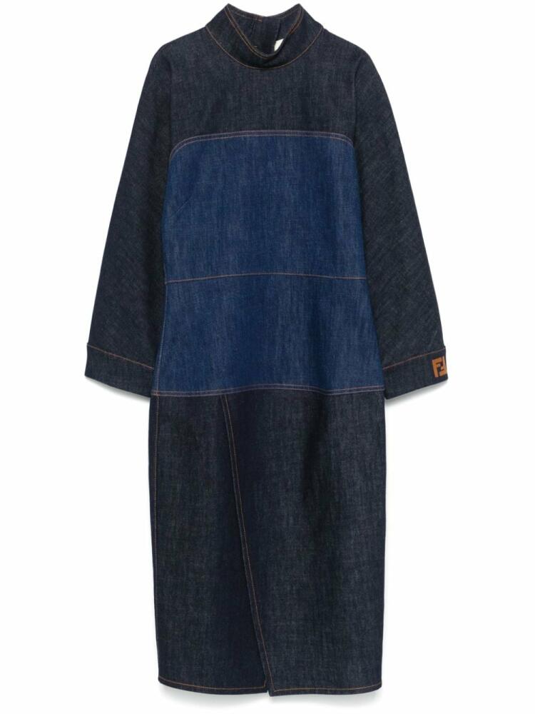 FENDI denim midi dress - Blue Cover