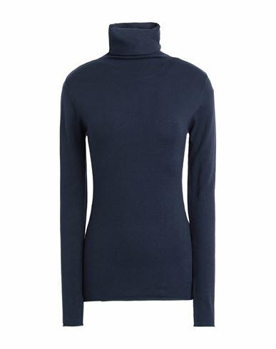 Max & co. Woman Turtleneck Navy blue Viscose, Polyester Cover