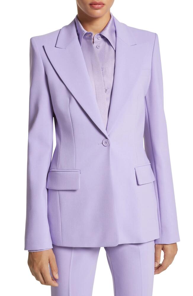 Michael Kors Collection Georgina One-Button Virgin Wool Blend Blazer in Freesia Cover