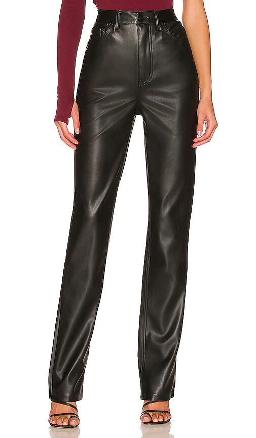 AFRM Heston Faux Leather Pant in Black Cover