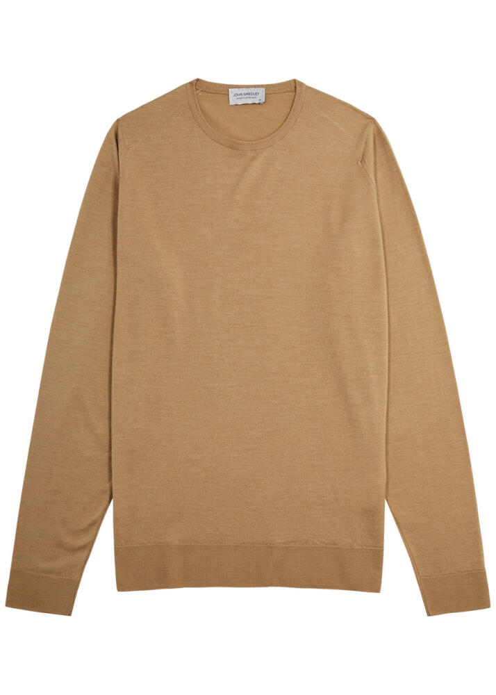 John Smedley Lundy Wool Jumper - Tan Cover