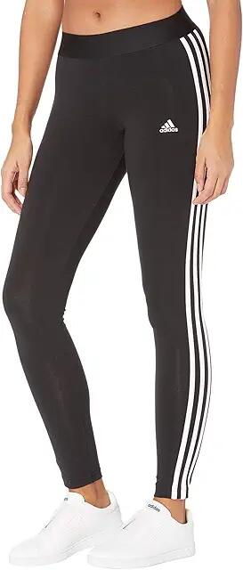 adidas 3-Stripes Leggings (Black/White) Women's Clothing Cover