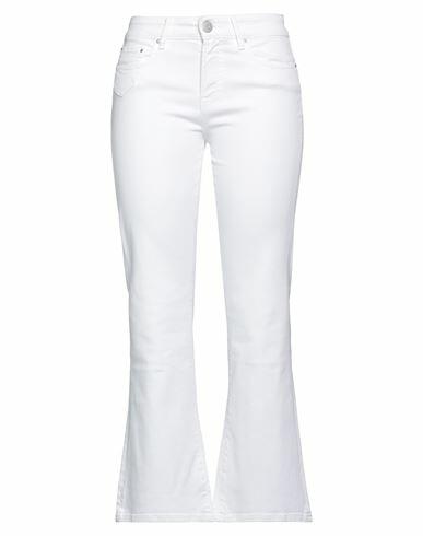 Gems Woman Jeans Ivory Cotton, Elastane Cover