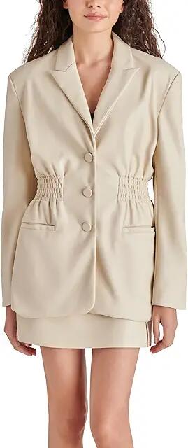 Steve Madden Frida Blazer (Bone) Women's Clothing Cover