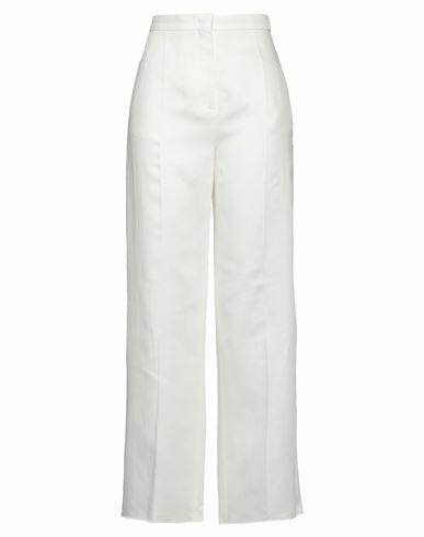 Rochas Woman Pants Cream Rayon, Linen Cover