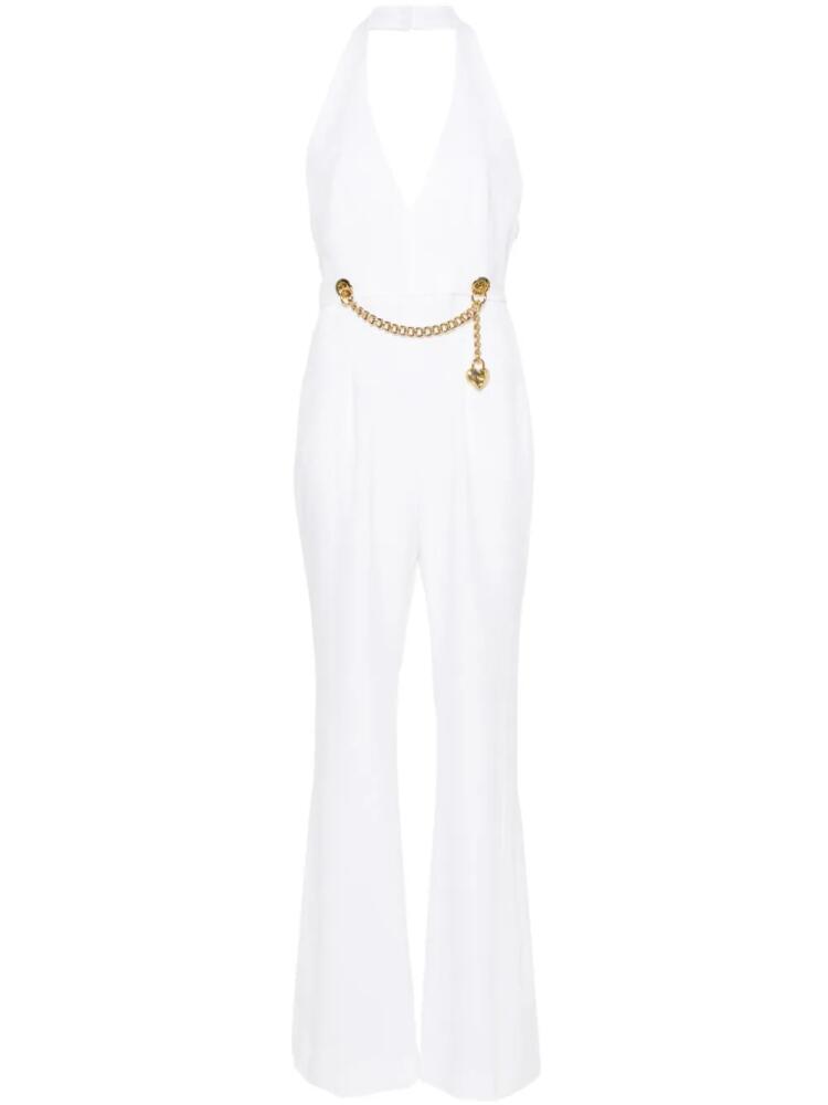 Moschino chain-embellished jumpsuit - White Cover