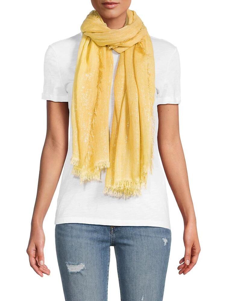 La Fiorentina Women's Solid Scarf - Yellow Cover