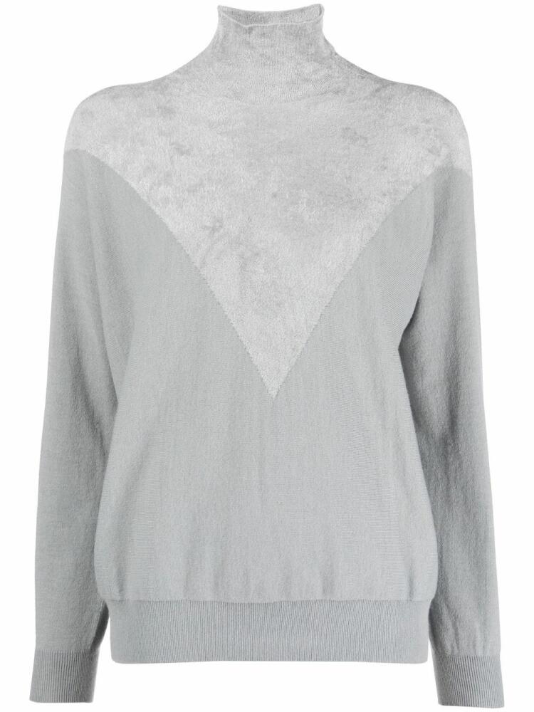 Emporio Armani two-tone knitted jumper - Grey Cover