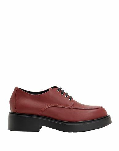 Leonardo Principi Woman Lace-up shoes Burgundy Calfskin Cover