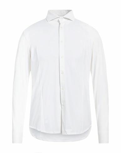 Grey Daniele Alessandrini Man Shirt White Polyamide, Elastane Cover