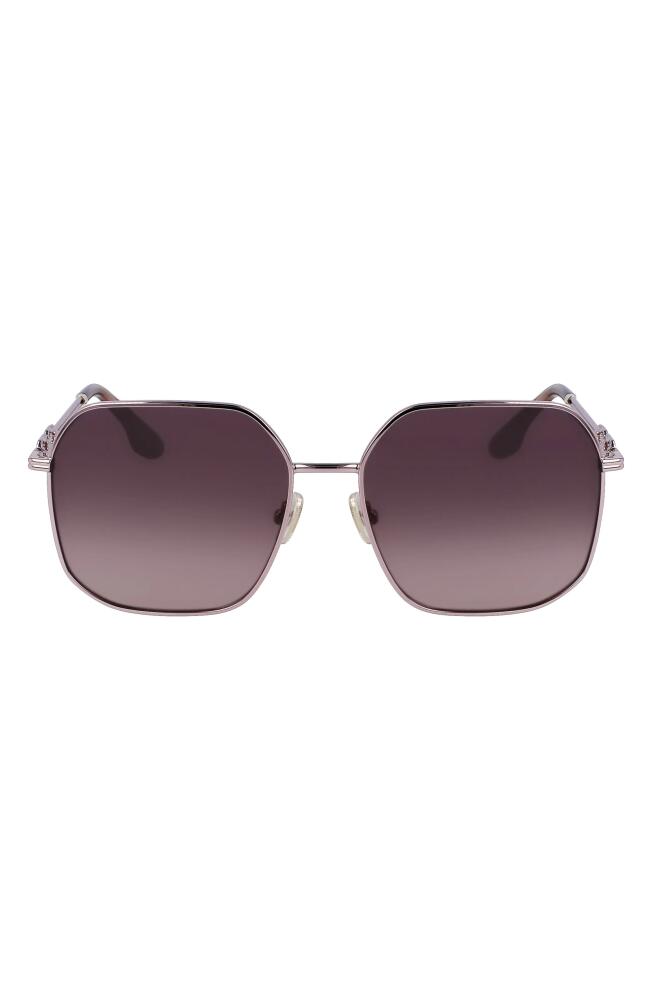 Victoria Beckham 58mm Square Sunglasses in Rose Cover